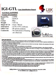 8.48 Ratti Natural Blue Sapphire With Govt Lab Certified-(2331)